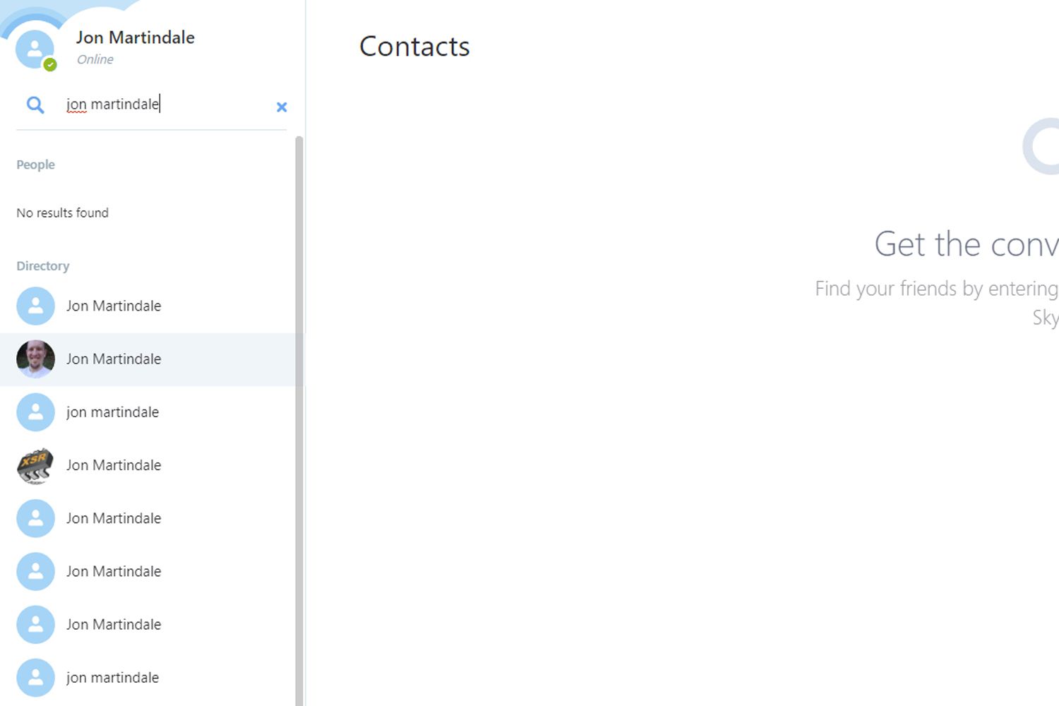 how to add contact skype for business mac